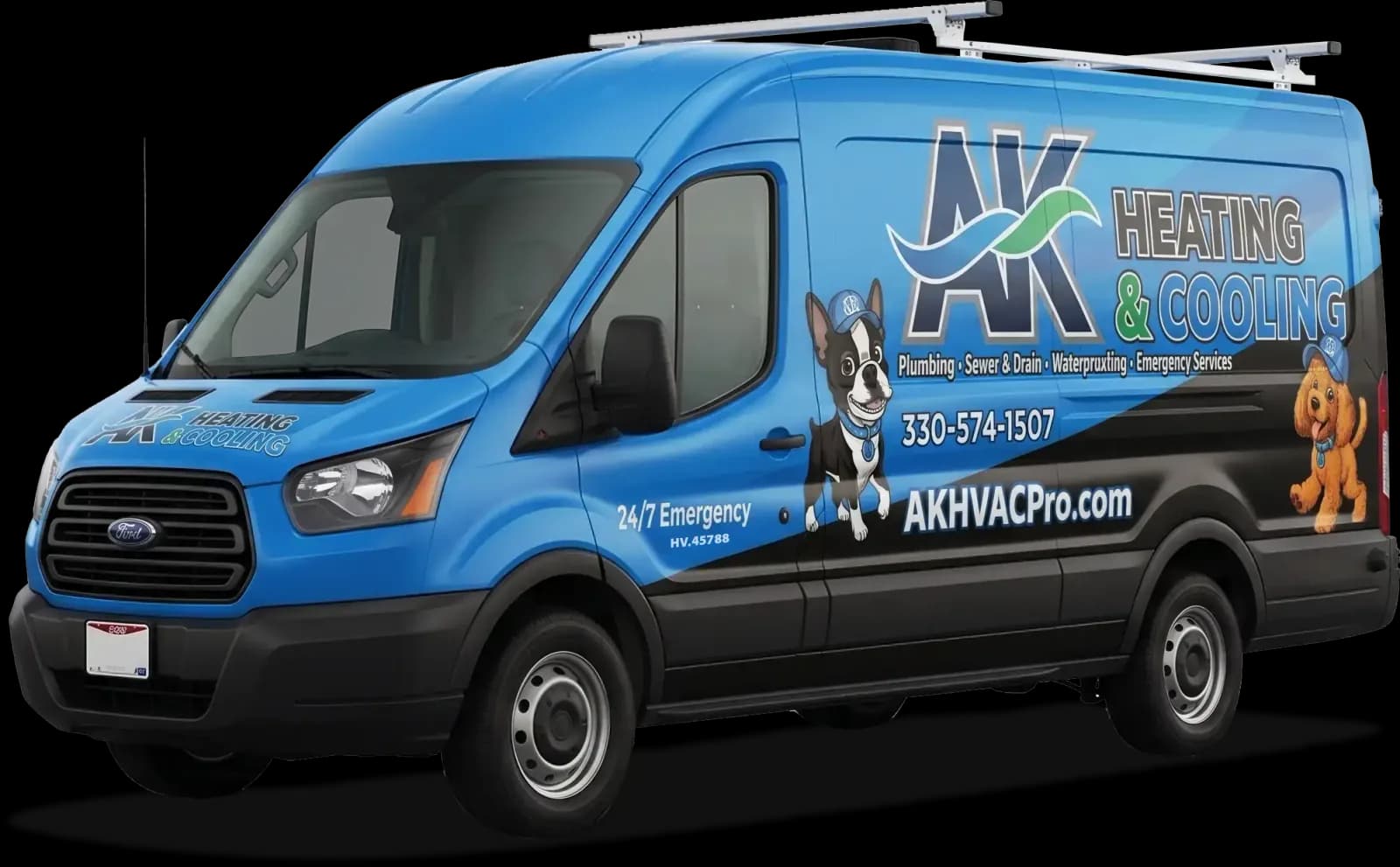 AK Heating & Cooling service van